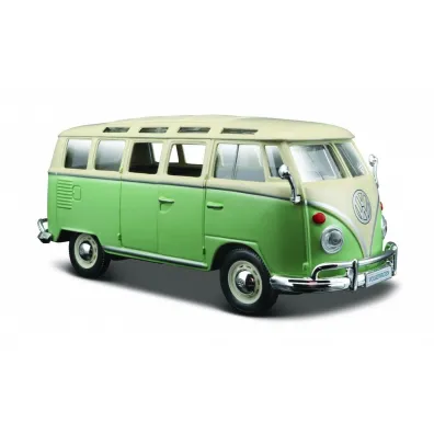 Model 1:24 Volkswagen Van Samba be�owo-zielony Maisto
