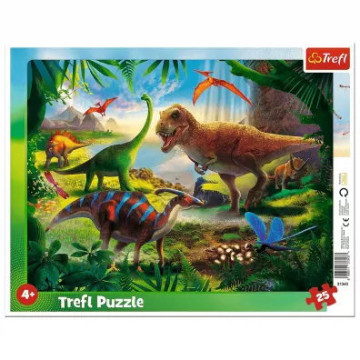 Puzzle ramkowe 25 el. Dinozaury Trefl