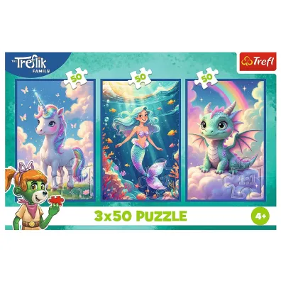 Puzzle 3x50 el. Razem w kolorowym �wiecie Trefl
