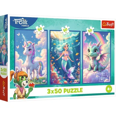 Puzzle 3x50 el. Razem w kolorowym �wiecie Trefl