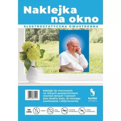 Kunke Naklejka na okno Jan Pawe� II A4