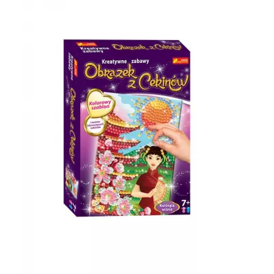 Ranok-Creative Cekinowy obrazek Kwitn�ce wi�nie