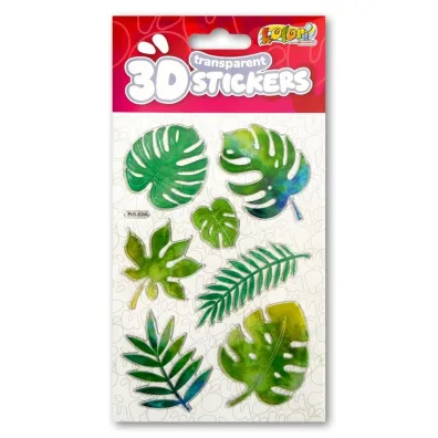 Penmate Naklejki 3D Transparent Green Leaves