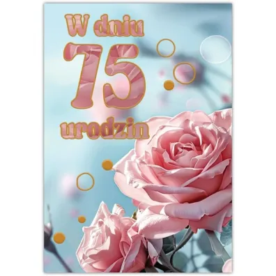 Trend Karnet Silver 75 urodziny