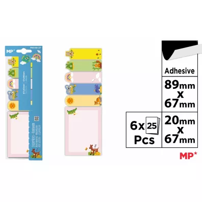 Mp Main Paper KARTECZKI SAMOPRZYLEPNE - ZWIERZAKI MP PN149-27