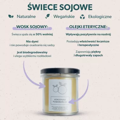 Hagi Cosmetics wieca sojowa Korzenna Pomaracza 230 g