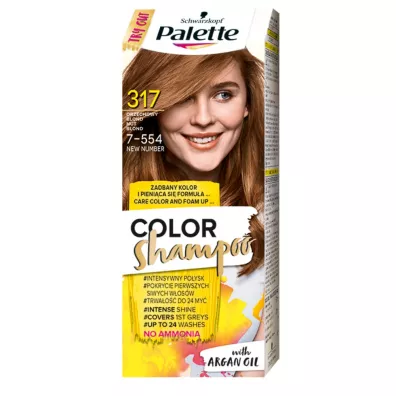 Palette Color Shampoo szampon koloryzuj�cy do w�os�w do 24 my� 317 (7-554) Orzechowy Blond