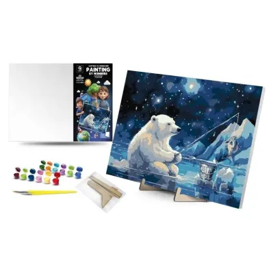 Maksik Malowanie po numerach - Nied�wied� polarny 30x40cm