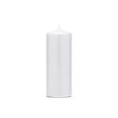 wieca klubowa matowa biay 15x6cm 6szt