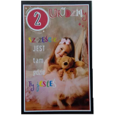 AbCard Kartka okoliczno�ciowa Urodziny 2 dziewczynka