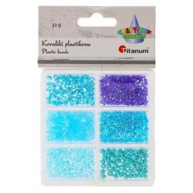 Titanum Koraliki plastikowe 6 rozmiar�w 32g