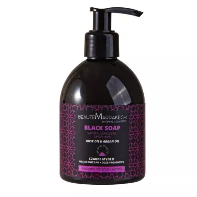 Maroko Czarne myd�o w p�ynie olejek r�any + olej arganowy 250 ml