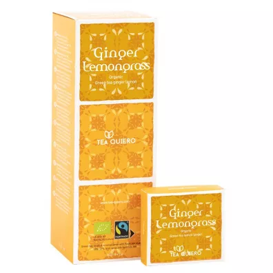 Tea Quiero Herbata Ginger Lemongrass Green Tea 12 sasz. Bio