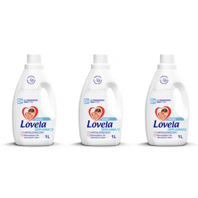 Lovela Odplamiacz w �elu do ubranek niemowl�cych i dzieci�cych zestaw 3 x 1 L