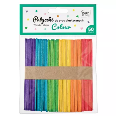 Interdruk Kolorowe patyczki do prac plastyczny 113x10mm