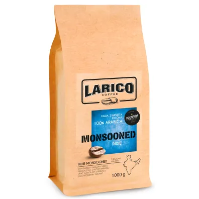 Larico Kawa ziarnista wypalana metod� tradycyjn� Monsooned 1 kg