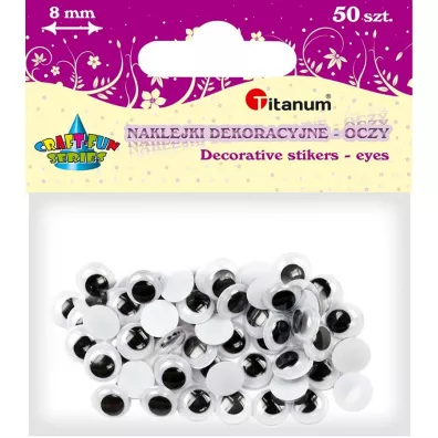 Titanum Oczy samoprzylepne bez rz�s okr�g�e 8mm