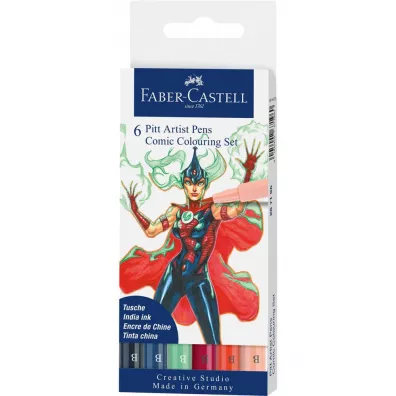 Faber-Castell Zestaw do rysowania komiks�w Pit Artist Pen The Famazings Mother 6 szt.