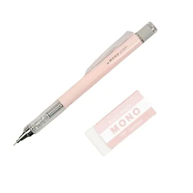 Tombow O��wek automat, Mono Graph 0,5mm pastel + gumka