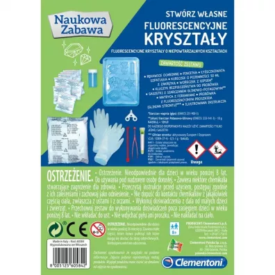 Naukowa zabawa. Fluorescencyjne krysztay Clementoni
