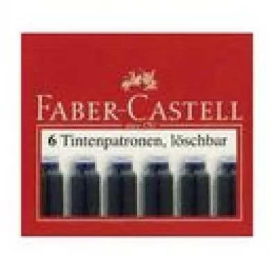 Faber-Castell Naboje kr�tkie czarne 6 szt.