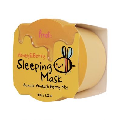 Prreti Honey & Berry Sleeping Mask odywcza maska na noc Mid i Owoce Lene 100 g