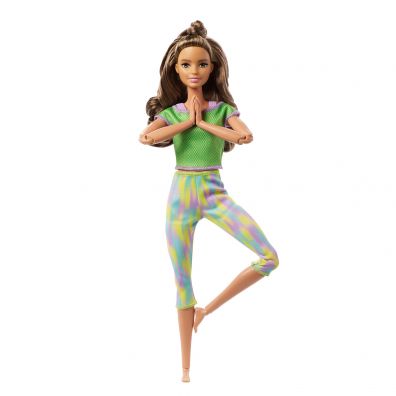 Barbie Lalka Made to Move Zielone ubranko GXF05 Mattel