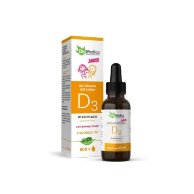 Ekamedica Witaminy Junior D3 krople Suplement diety 30 ml