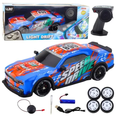Auto sportowe R/C pod�wietlana karoseria niebieski LeanToys