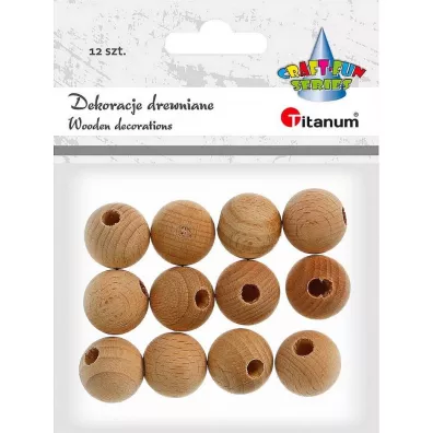 Titanum Koraliki drewniane 12 szt.