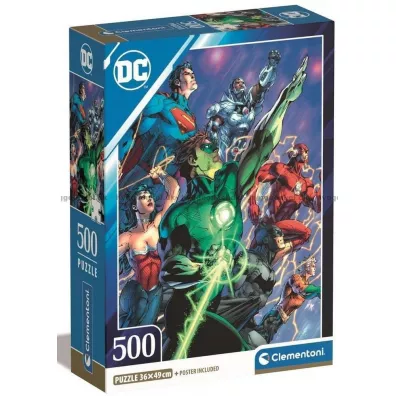 Puzzle 500 el. Compact Dc Comics Justice League Clementoni