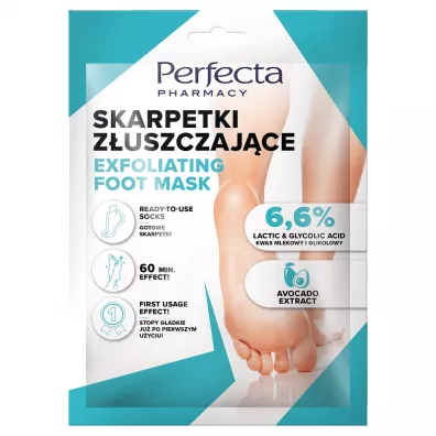 Perfecta Exfoliating Foot Mask z�uszczaj�ca maska do st�p w postaci nas�czonych skarpetek 1 para