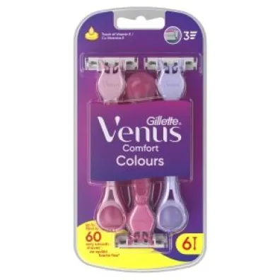 Gillette Venus Comfort Colours Maszynki jednorazowe do golenia 6 szt.