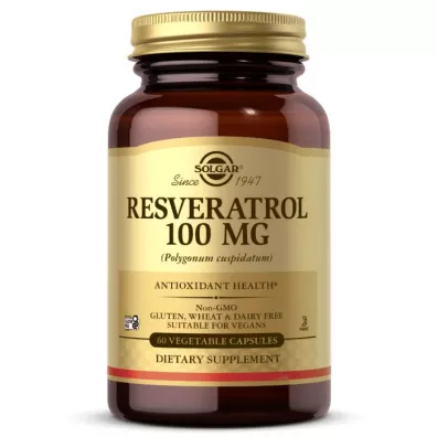 Solgar Resveratrol 100 mg Suplement diety 60 kaps.