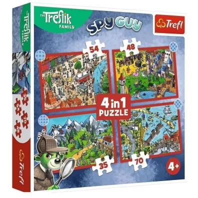 Puzzle 4w1 - Podr�e Treflik�w (35+48+54+70 el.)