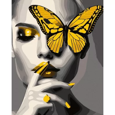 Twoje Hobby Malowanie po numerach + z�ota farba - Cisza motyla 40x50cm