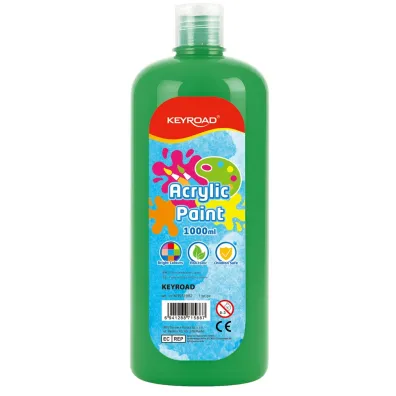 Farba akrylowa KEYROAD butelka 1000ml zielona