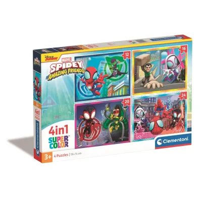 Puzzle 4w1 - SuperColor. Spidey (12+16+20+24 el.) Clementoni
