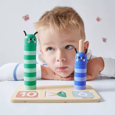 Drewniana ukadanka matematyczna Komponowanie i porwnywanie liczb 3+ Janod