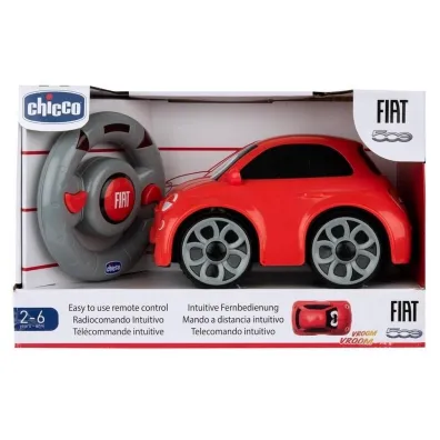 Fiat 500 z pilotem czerwony Chicco