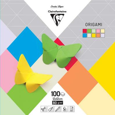 Clairefontaine Papier origami 12x12 mix 10 kolorw 100 kartek