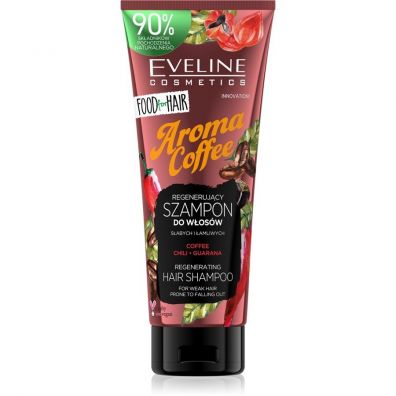 Eveline Cosmetics Food For Hair szampon do włosów słabych i łamliwych regeneracja i wzmocnienie Kawa 250 ml