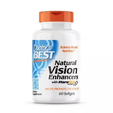 Doctors Best Natural Vision Enhacers with FloraGLO Lutein - Luteina I Zeaksantyna Suplement diety 60 kaps.