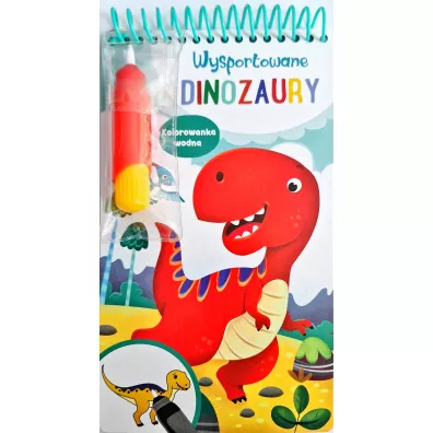 Wysportowane dinozaury. Kolorowanka wodna