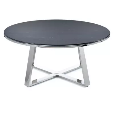 HowHomely Stolik kawowy Trophy Silver Black