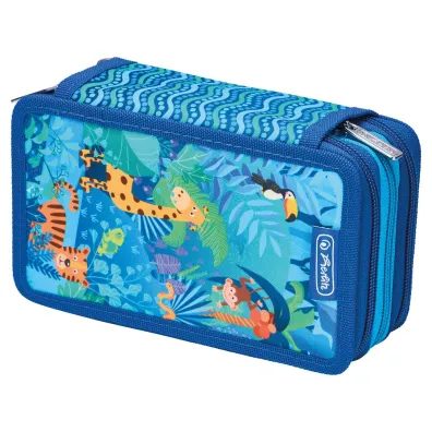 Herlitz Pi�rnik potr�jny z wyposa�eniem Jungle Safari