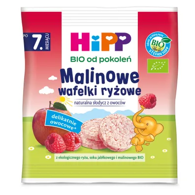 Hipp Malinowe wafelki ry�owe od 7. miesi�ca 30 g Bio