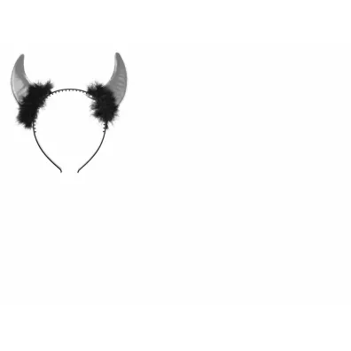 Ozdoba Halloween Opaska z rogami srebrna Diab�a ARPEX SR3324