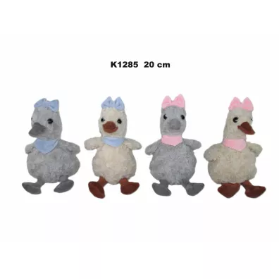 Pluszak Kaczka 20cm siedz�ca z kokard�/apaszk� Wielkanoc SUN-DAY K1285-24