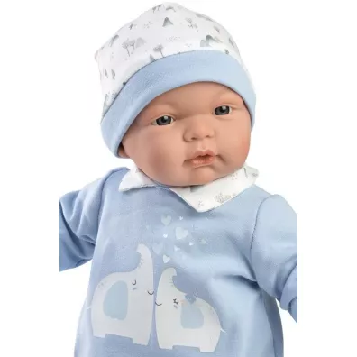 Lalka Bobas Joel 38cm z mikkim brzuszkiem chopie Llorens